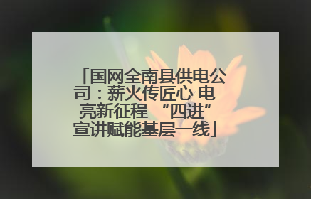 国网全南县供电公司：薪火传匠心 电亮新征程 “四进”宣讲赋能基层一线