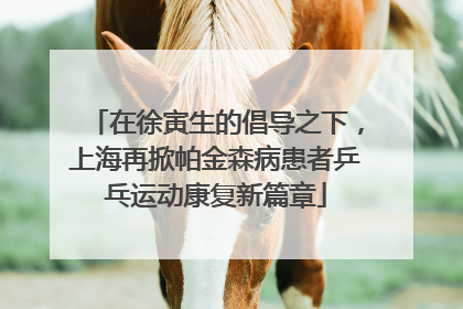 在徐寅生的倡导之下，上海再掀帕金森病患者乒乓运动康复新篇章