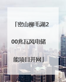 密山柳毛湖200兆瓦风电储能项目并网