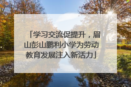学习交流促提升，眉山彭山鹏利小学为劳动教育发展注入新活力