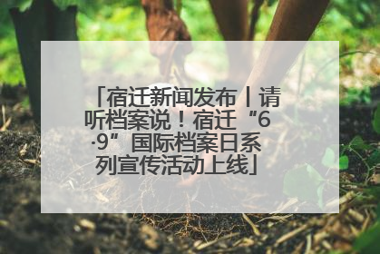 宿迁新闻发布丨请听档案说！宿迁“6·9”国际档案日系列宣传活动上线