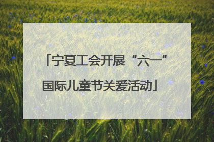 宁夏工会开展“六一”国际儿童节关爱活动