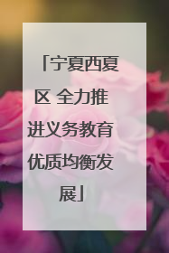 宁夏西夏区 全力推进义务教育优质均衡发展