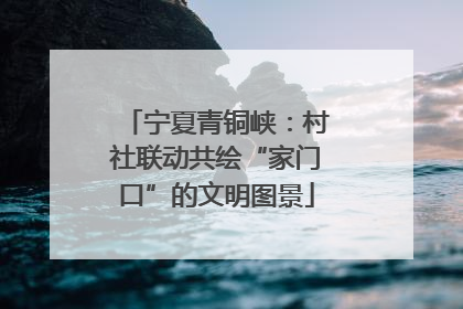 宁夏青铜峡：村社联动共绘“家门口”的文明图景