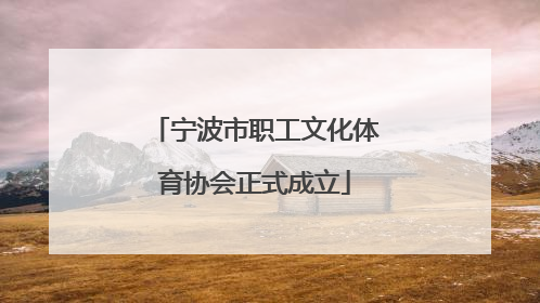 宁波市职工文化体育协会正式成立