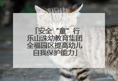 安全“童”行 乐山洙幼教育集团全福园区提高幼儿自我保护能力