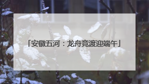 安徽五河：龙舟竞渡迎端午