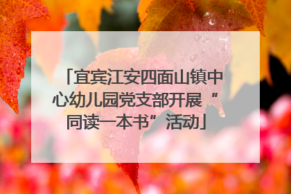宜宾江安四面山镇中心幼儿园党支部开展“同读一本书”活动