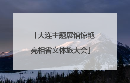大连主题展馆惊艳亮相省文体旅大会