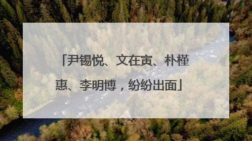 尹锡悦、文在寅、朴槿惠、李明博，纷纷出面