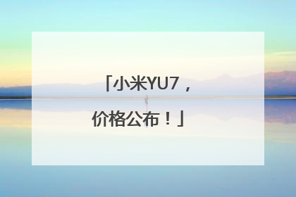 小米YU7，价格公布！