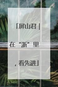 屏山君｜在“浙”里，看先进