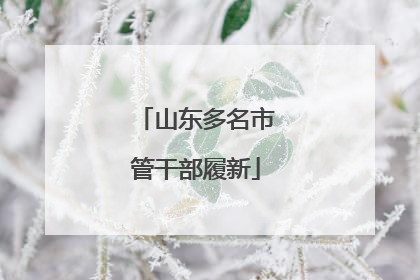 山东多名市管干部履新
