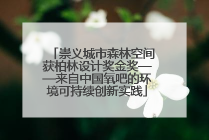 崇义城市森林空间获柏林设计奖金奖——来自中国氧吧的环境可持续创新实践