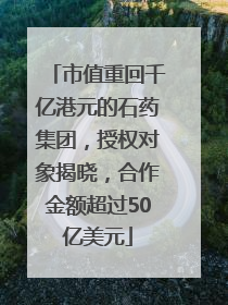 市值重回千亿港元的石药集团，授权对象揭晓，合作金额超过50亿美元