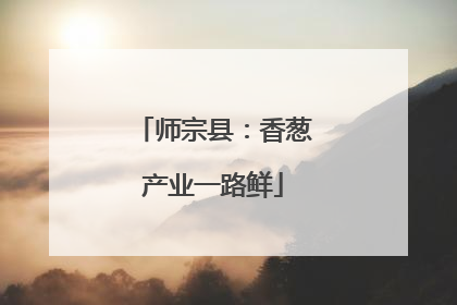 师宗县：香葱产业一路鲜
