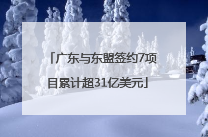 广东与东盟签约7项目累计超31亿美元