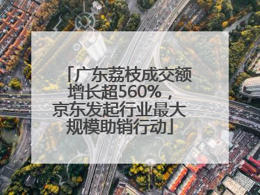 广东荔枝成交额增长超560%，京东发起行业最大规模助销行动