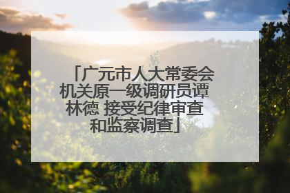 广元市人大常委会机关原一级调研员谭林德 接受纪律审查和监察调查