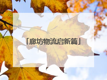廊坊物流启新篇