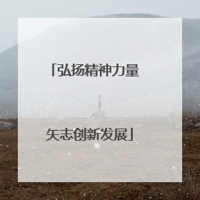 弘扬精神力量 矢志创新发展