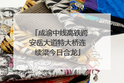 成渝中线高铁跨安岳大道特大桥连续梁今日合龙