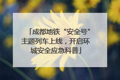 成都地铁“安全号”主题列车上线，开启环城安全应急科普