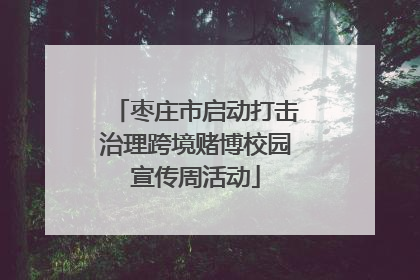 枣庄市启动打击治理跨境赌博校园宣传周活动