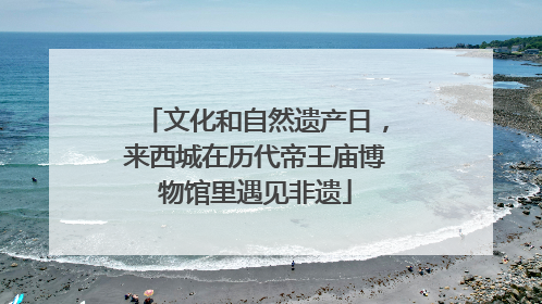 文化和自然遗产日，来西城在历代帝王庙博物馆里遇见非遗