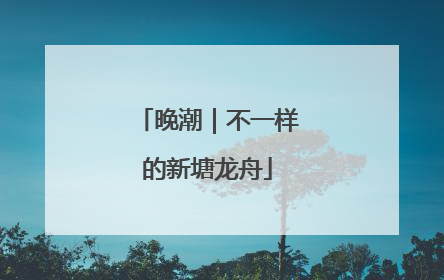 晚潮｜不一样的新塘龙舟