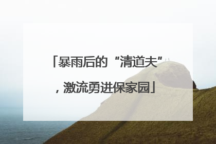 暴雨后的“清道夫”，激流勇进保家园