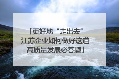 更好地“走出去” 江苏企业如何做好这道高质量发展必答题