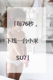 每76秒，下线一台小米SU7
