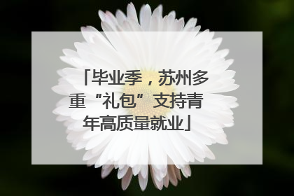 毕业季，苏州多重“礼包”支持青年高质量就业