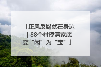正风反腐就在身边｜88个村摸清家底变“闲”为“宝”
