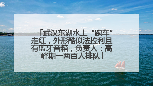 武汉东湖水上“跑车”走红，外形酷似法拉利且有蓝牙音箱，负责人：高峰期一两百人排队