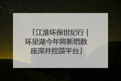 江淮环保世纪行｜环巢湖今年将新增数座深井控藻平台