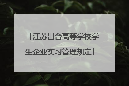 江苏出台高等学校学生企业实习管理规定
