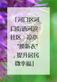 河口区河口街道河滨社区：凉亭“换新衣”，提升居民微幸福