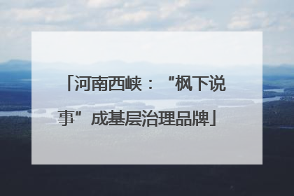 河南西峡：“枫下说事”成基层治理品牌