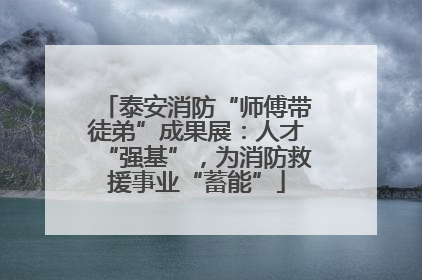 泰安消防“师傅带徒弟”成果展：人才“强基”，为消防救援事业“蓄能”