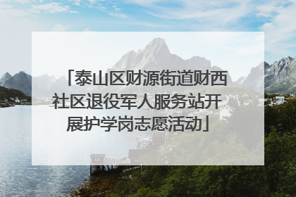 泰山区财源街道财西社区退役军人服务站开展护学岗志愿活动