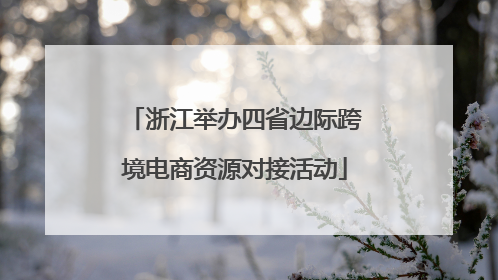 浙江举办四省边际跨境电商资源对接活动