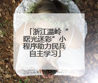 浙江温岭“曙光迷彩”小程序助力民兵自主学习