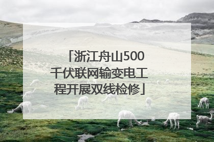 浙江舟山500千伏联网输变电工程开展双线检修