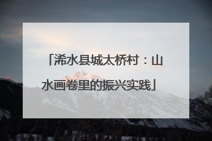 浠水县城太桥村：山水画卷里的振兴实践