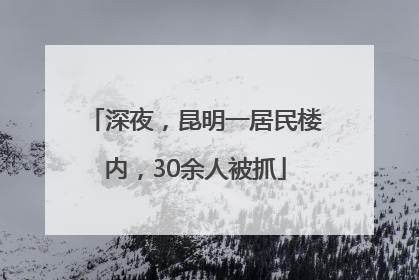 深夜，昆明一居民楼内，30余人被抓
