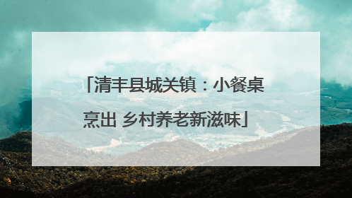 清丰县城关镇：小餐桌烹出 乡村养老新滋味