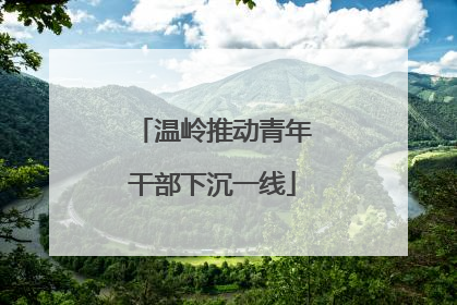 温岭推动青年干部下沉一线