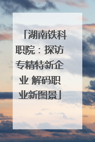 湖南铁科职院：探访专精特新企业 解码职业新图景
